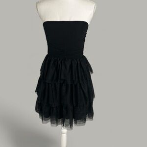 Elegant Black Strapless Dress